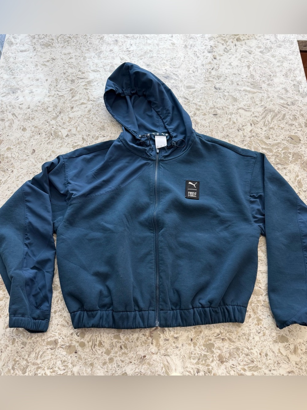 Puma Dark Blue Full-Zip Hooded Jacket